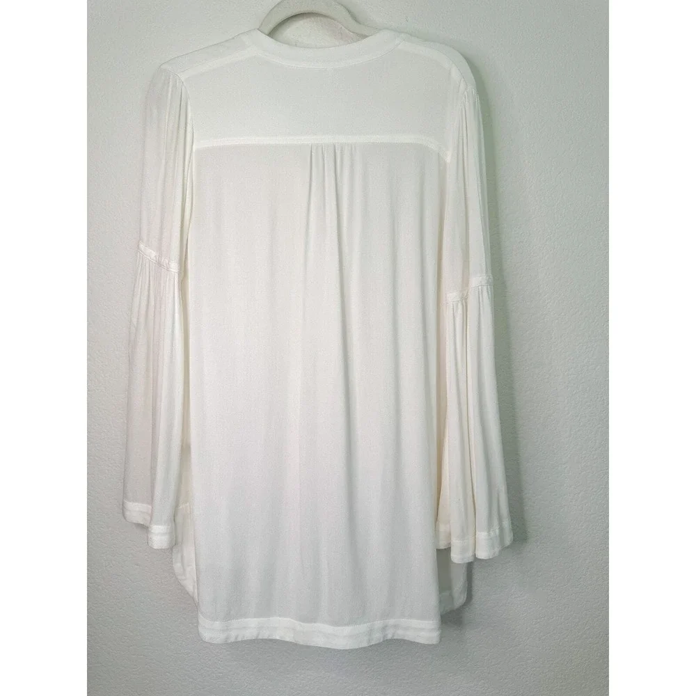 Free‎ People Easy Girl White Bell Sleeve Tunic Top